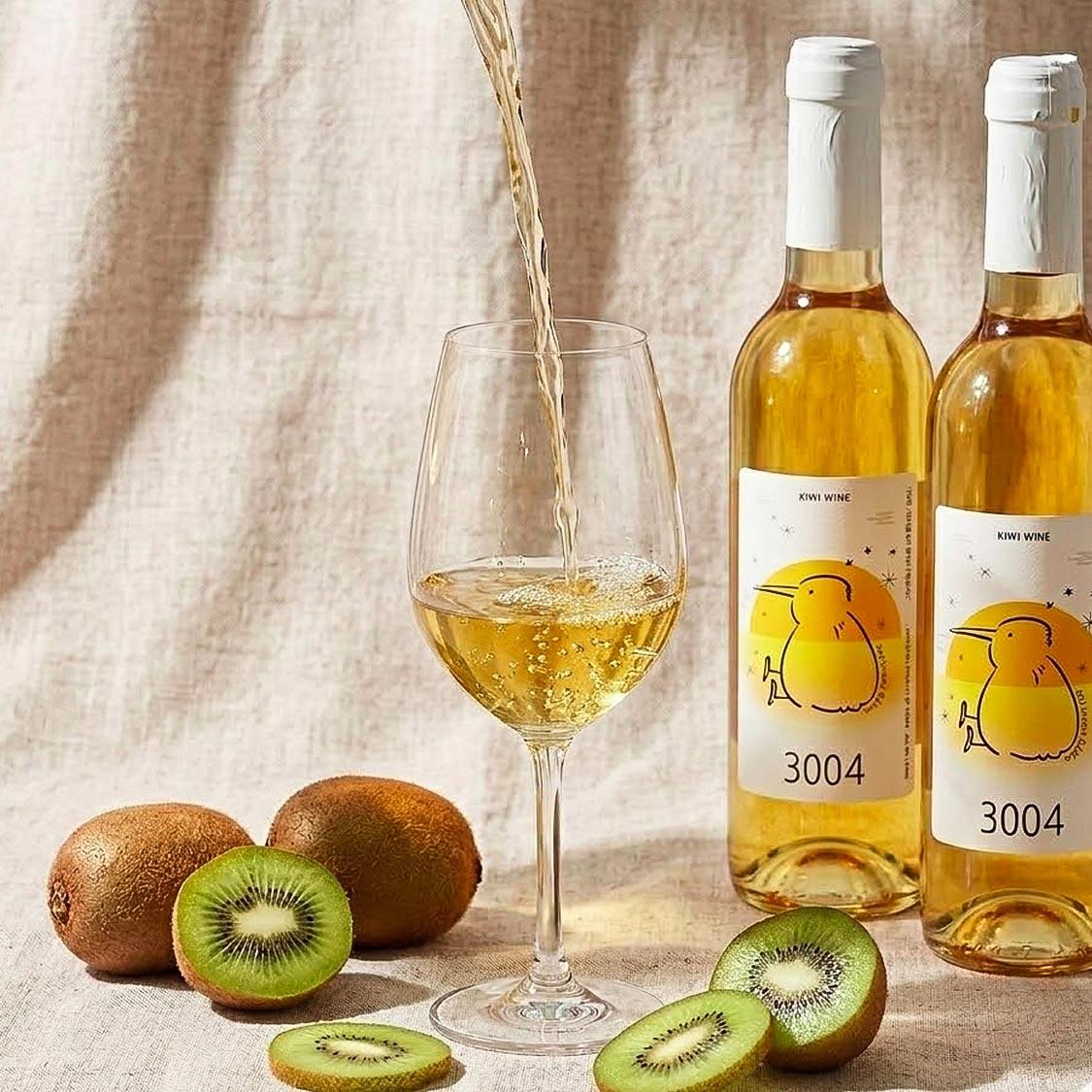 새콤달콤 키위와인 3004(삼천포)&4000(사천)세트 (375ml × 2병)