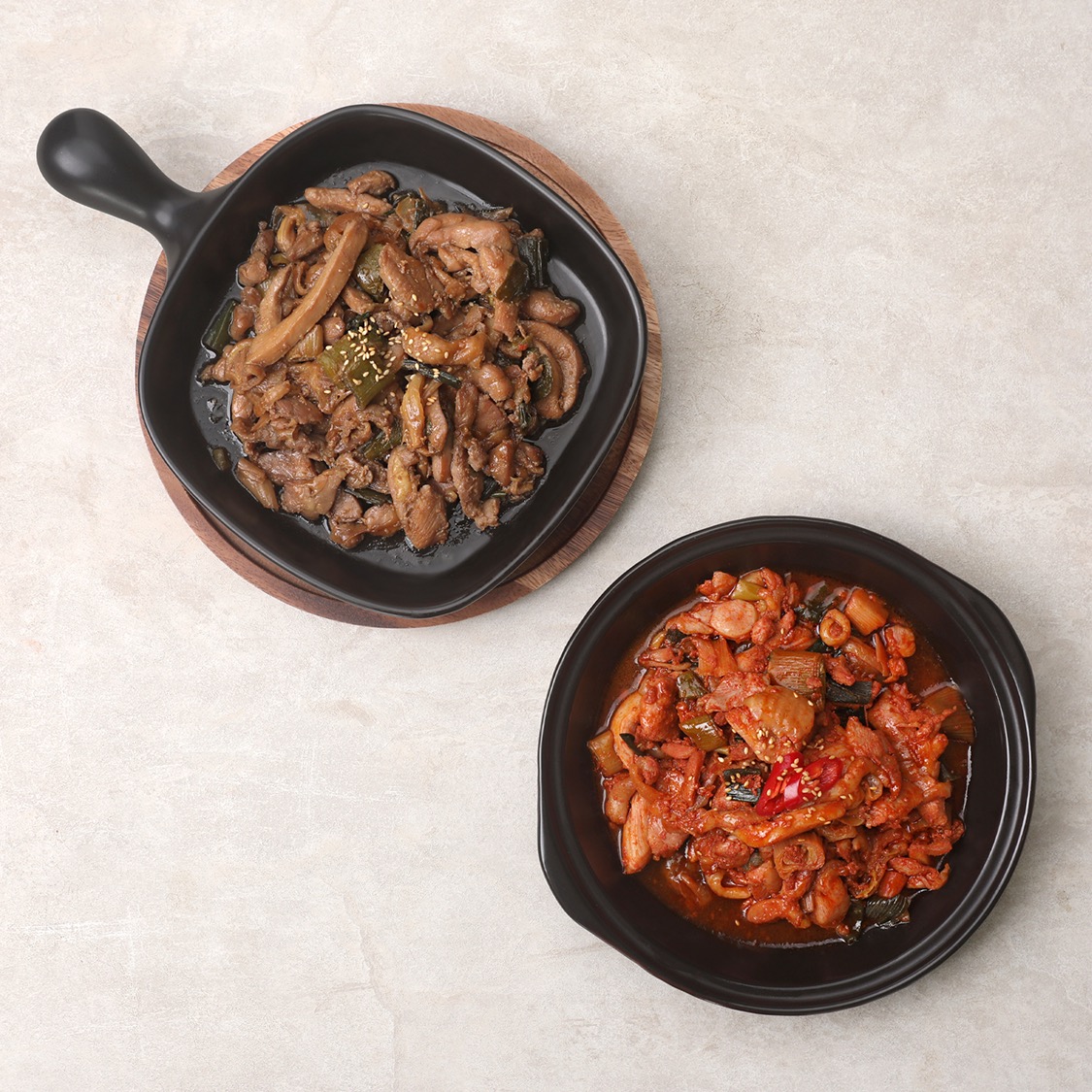 프롬웰 일인식탁 닭갈비 세트 (간장닭갈비 3팩 + 고추장닭갈비3팩) + 1팩