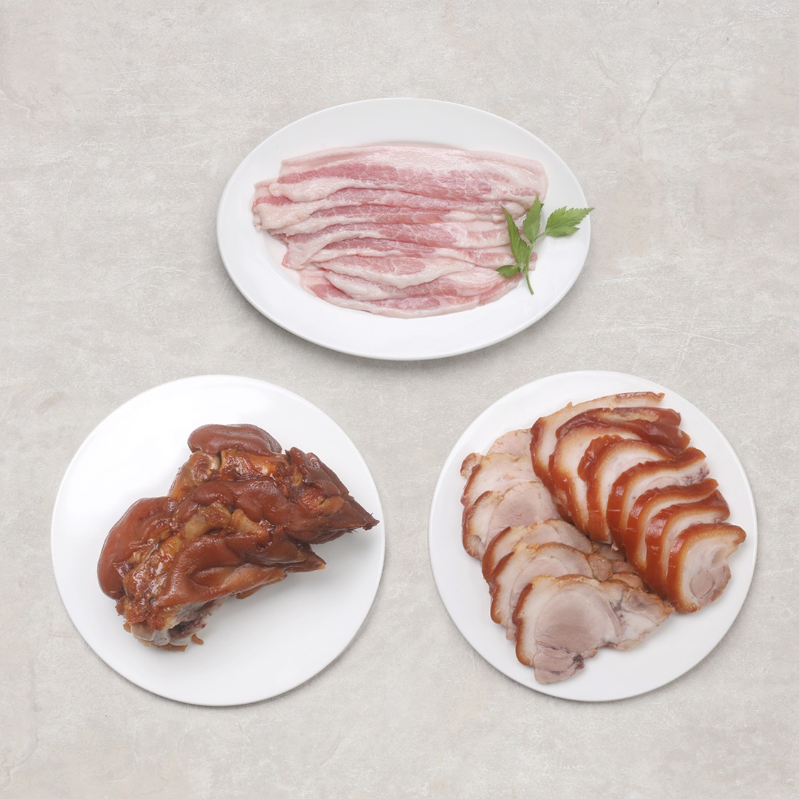캠핑용 쫀득 항정껍데기 & 세자매정육점 족발세트 (1.2kg)