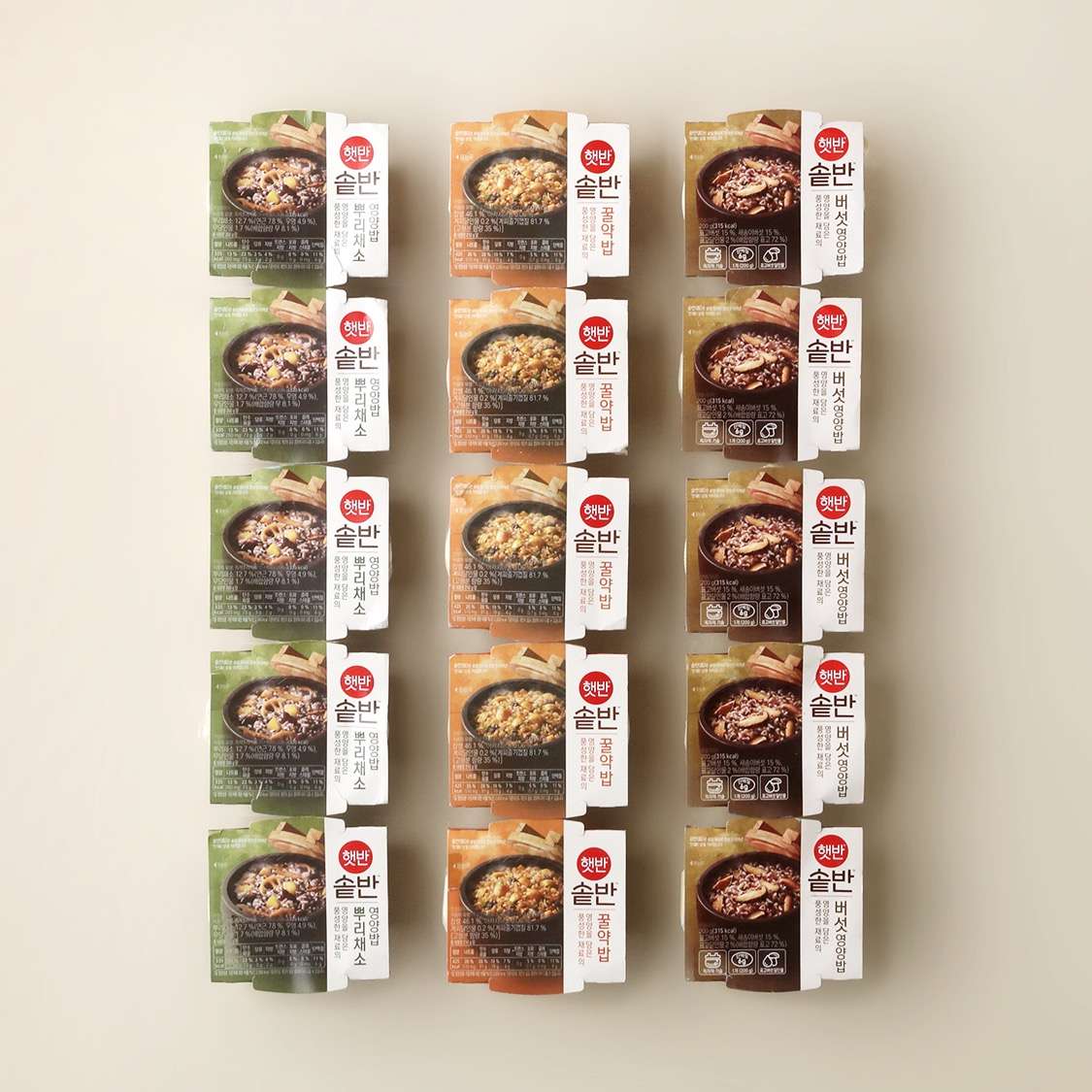 한끼든든 CJ꾸러미(솥반, 3종 각 5개씩)