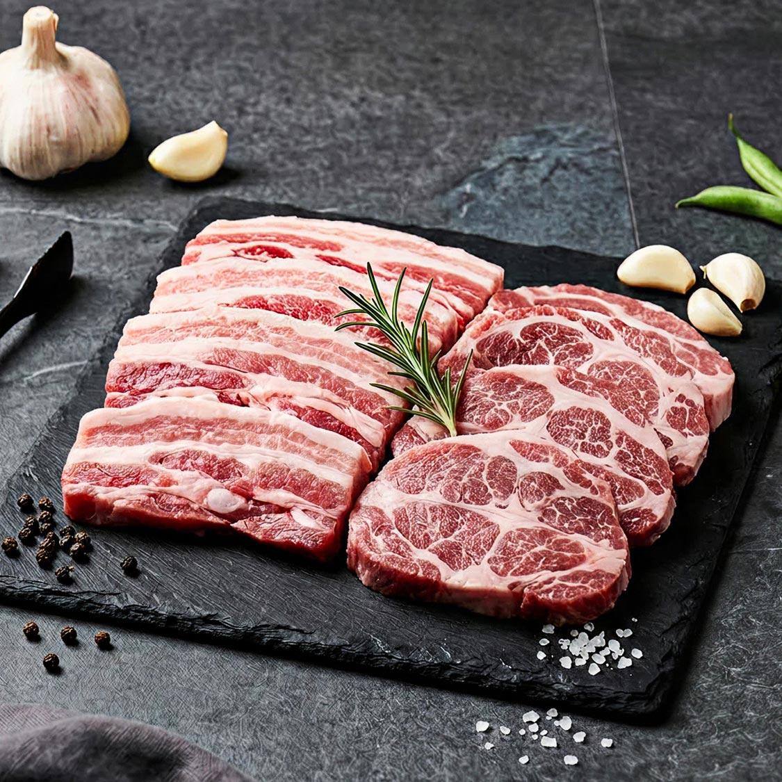 저온숙성 신선한 한돈 구이용 목살/삼겹살 800g