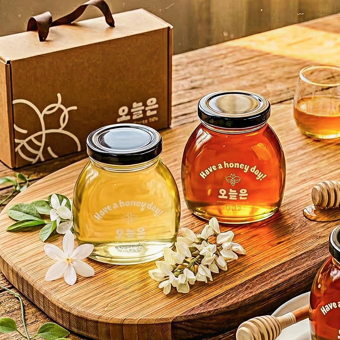 오늘은 꿀 선물세트 (아카시아+야생화 350ml × 2병)