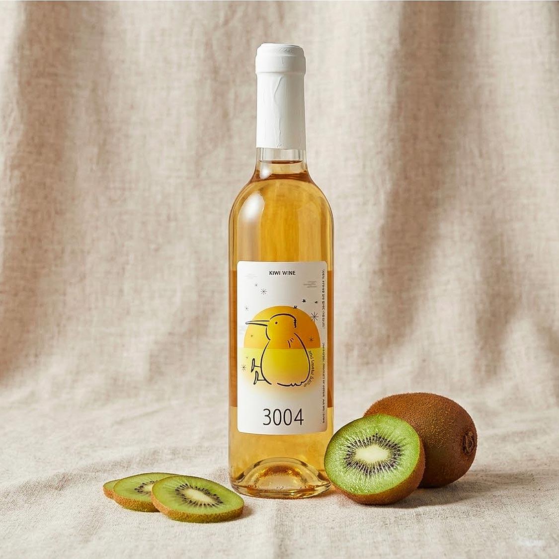 새콤달콤 키위와인 3004(삼천포)&4000(사천)세트 (375ml × 2병)