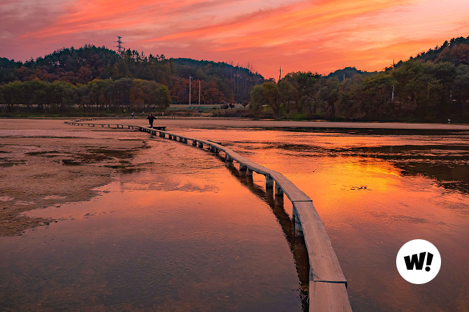 흐르는 물 위, 오래된 섬 하나  영주 무섬마을