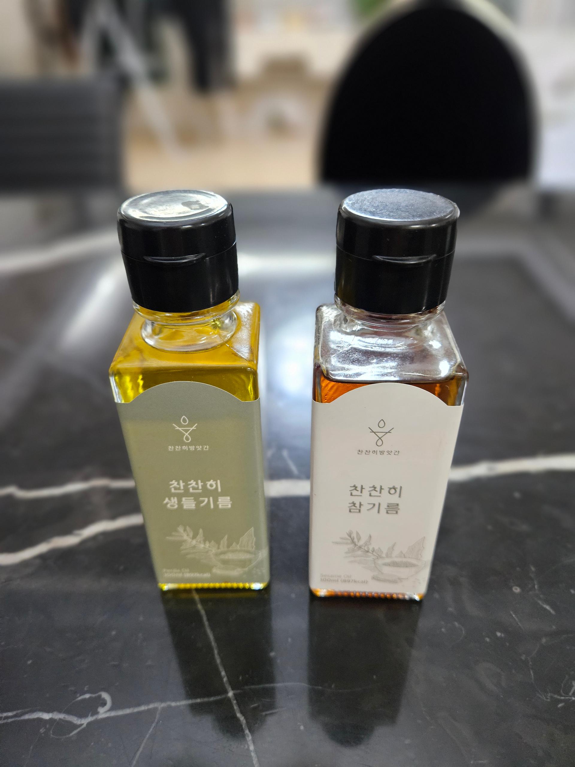 참기름 들기름 세트 + 50g 천일염