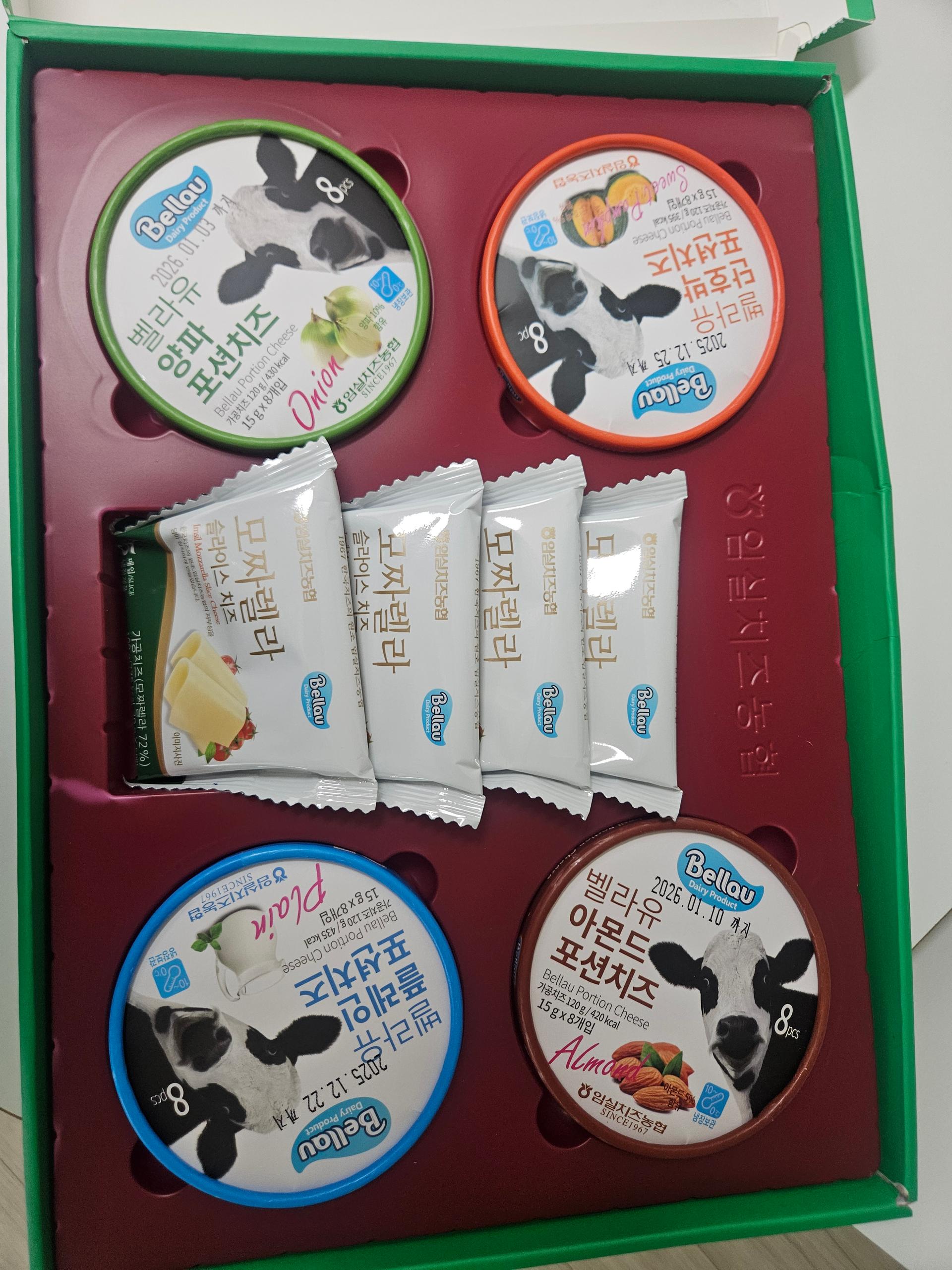 임실치즈농협 3호 선물세트 (포션&슬라이스 치즈 8개)