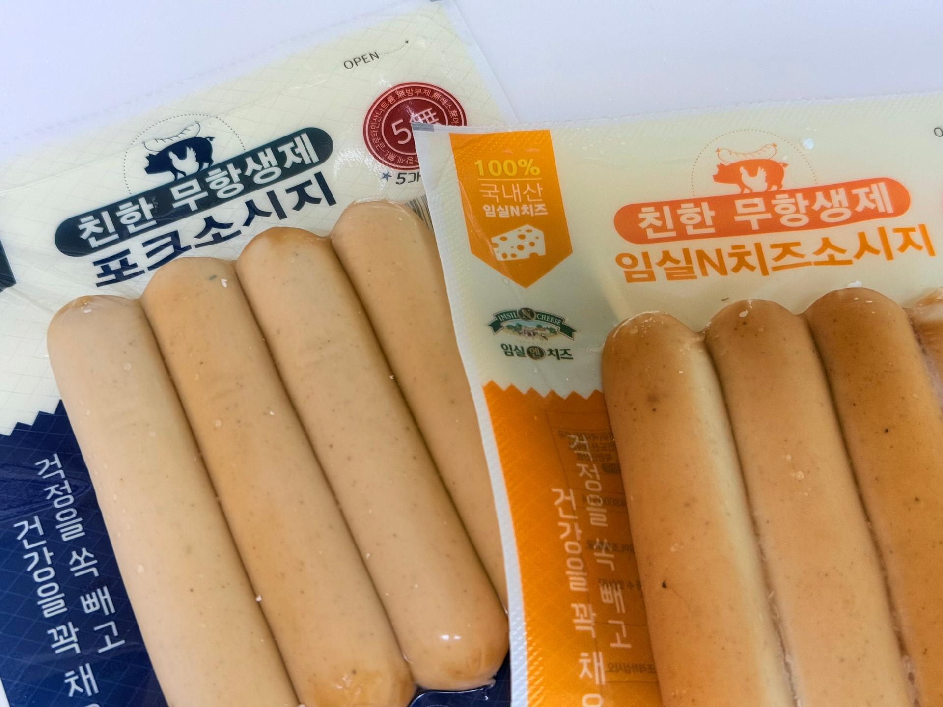친한 무항생제 임실N치즈(4팩) & 포크(2팩) 소시지 세트