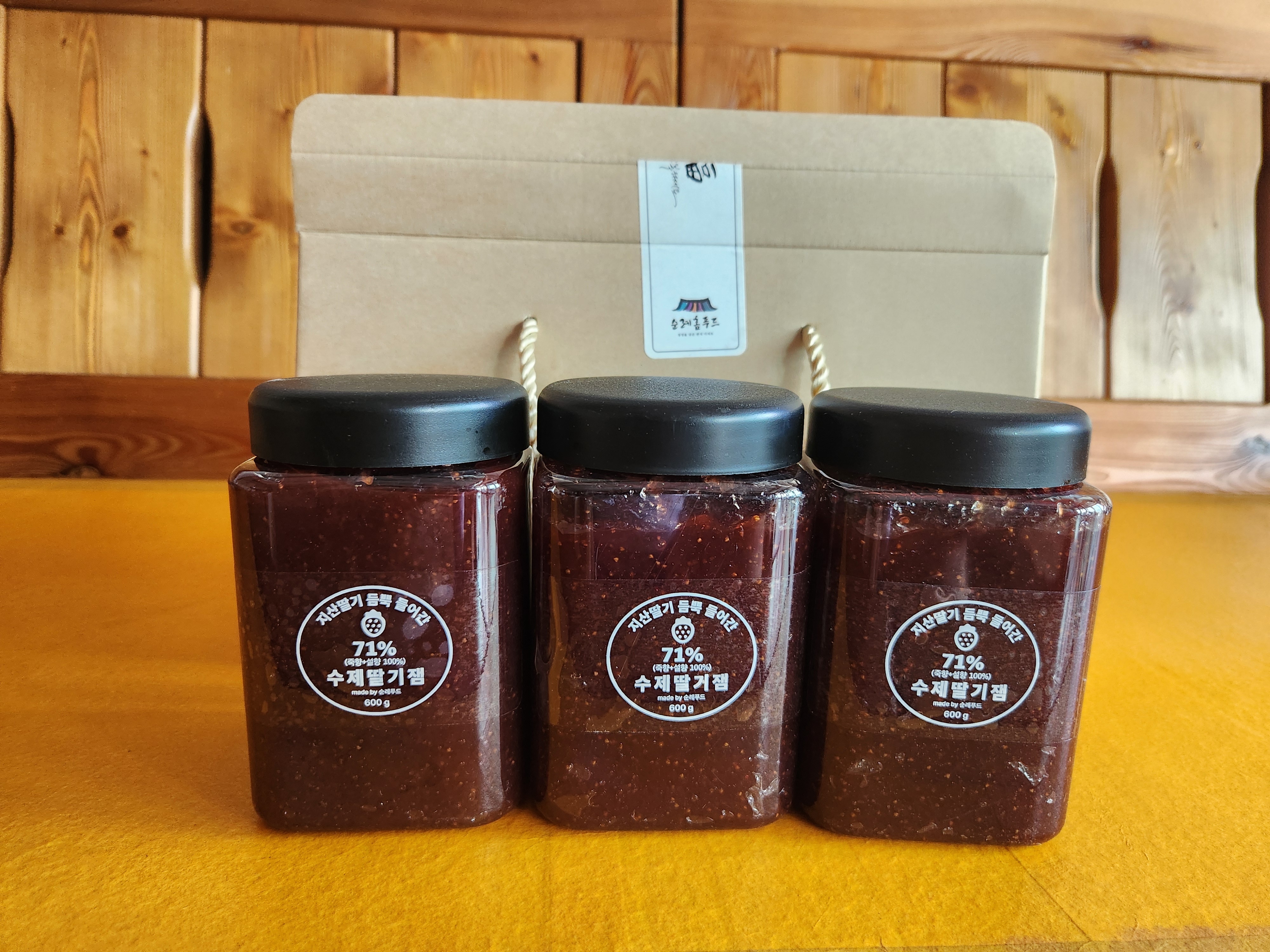 프리미엄 지산 딸기잼 (600g x 3병)-1