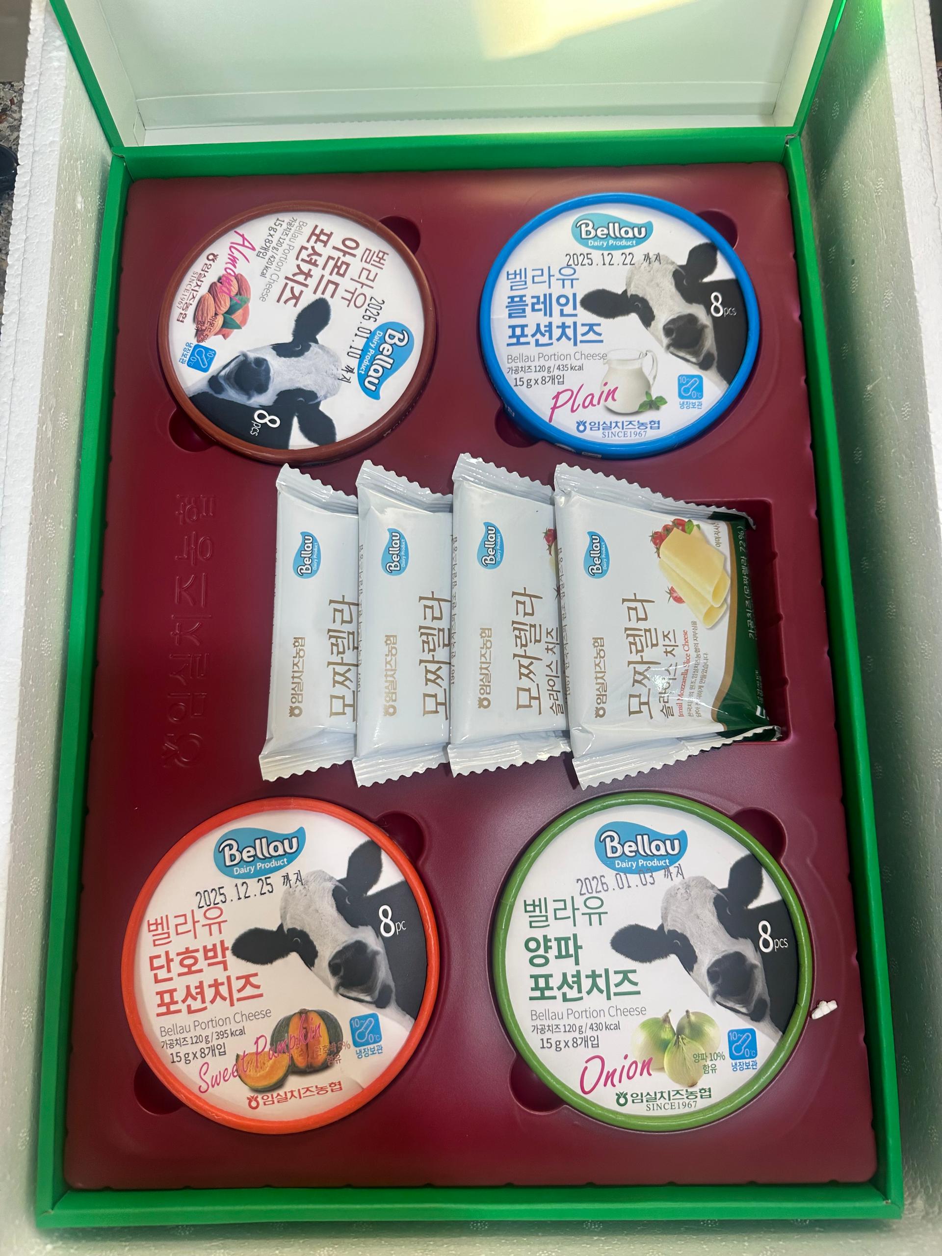 임실치즈농협 3호 선물세트 (포션&슬라이스 치즈 8개)