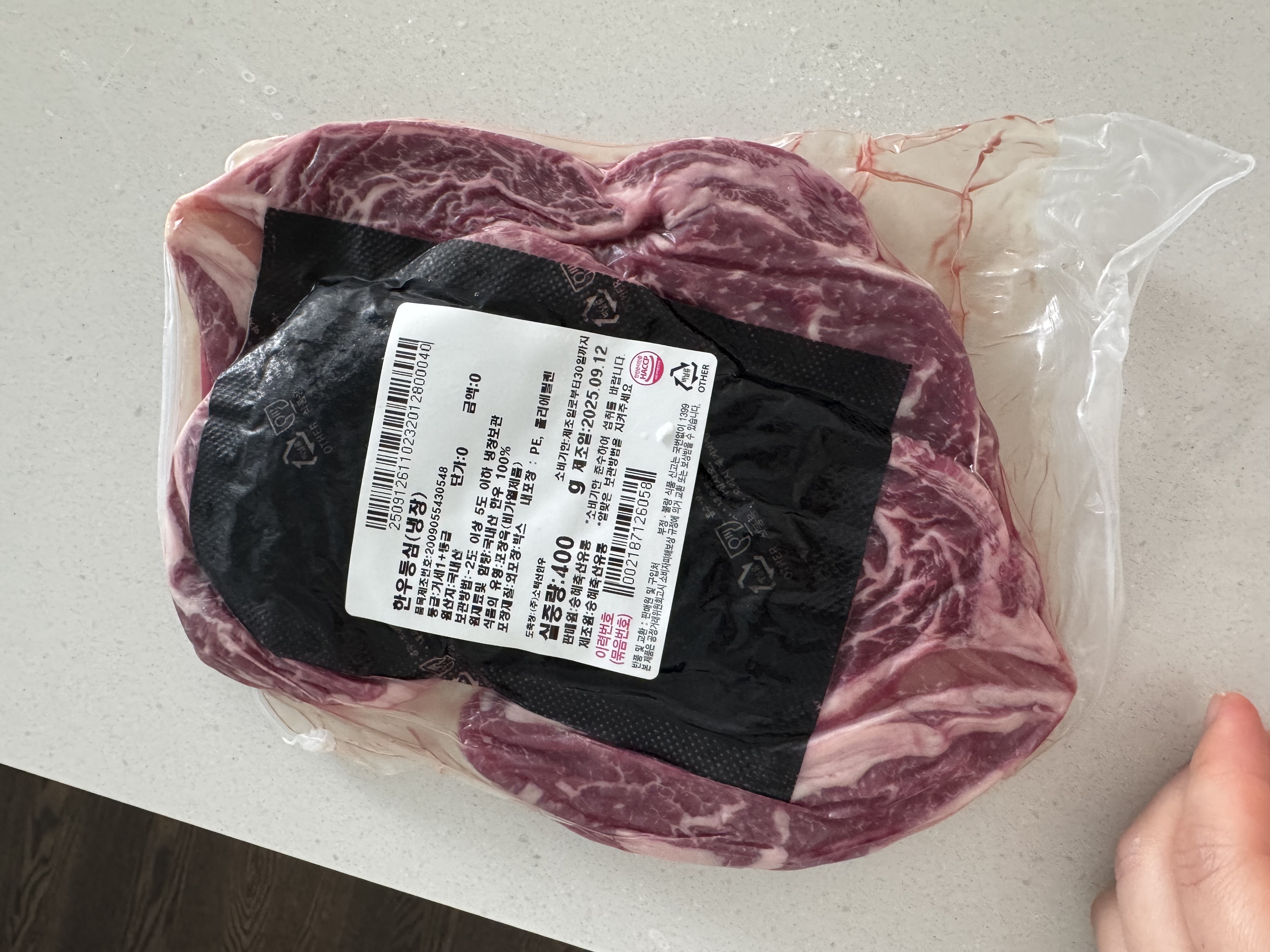 1+ 등급 한우 등심 400g (300g+100g)-2