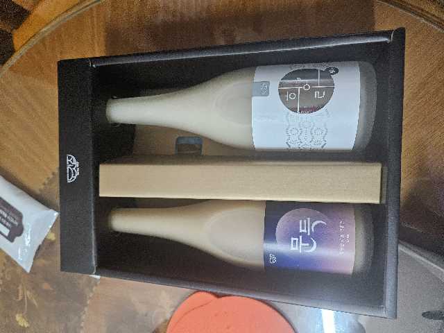 문득 무화과 탁주 500ml 1병 + 희어라 연 500ml 1병 선물세트-1