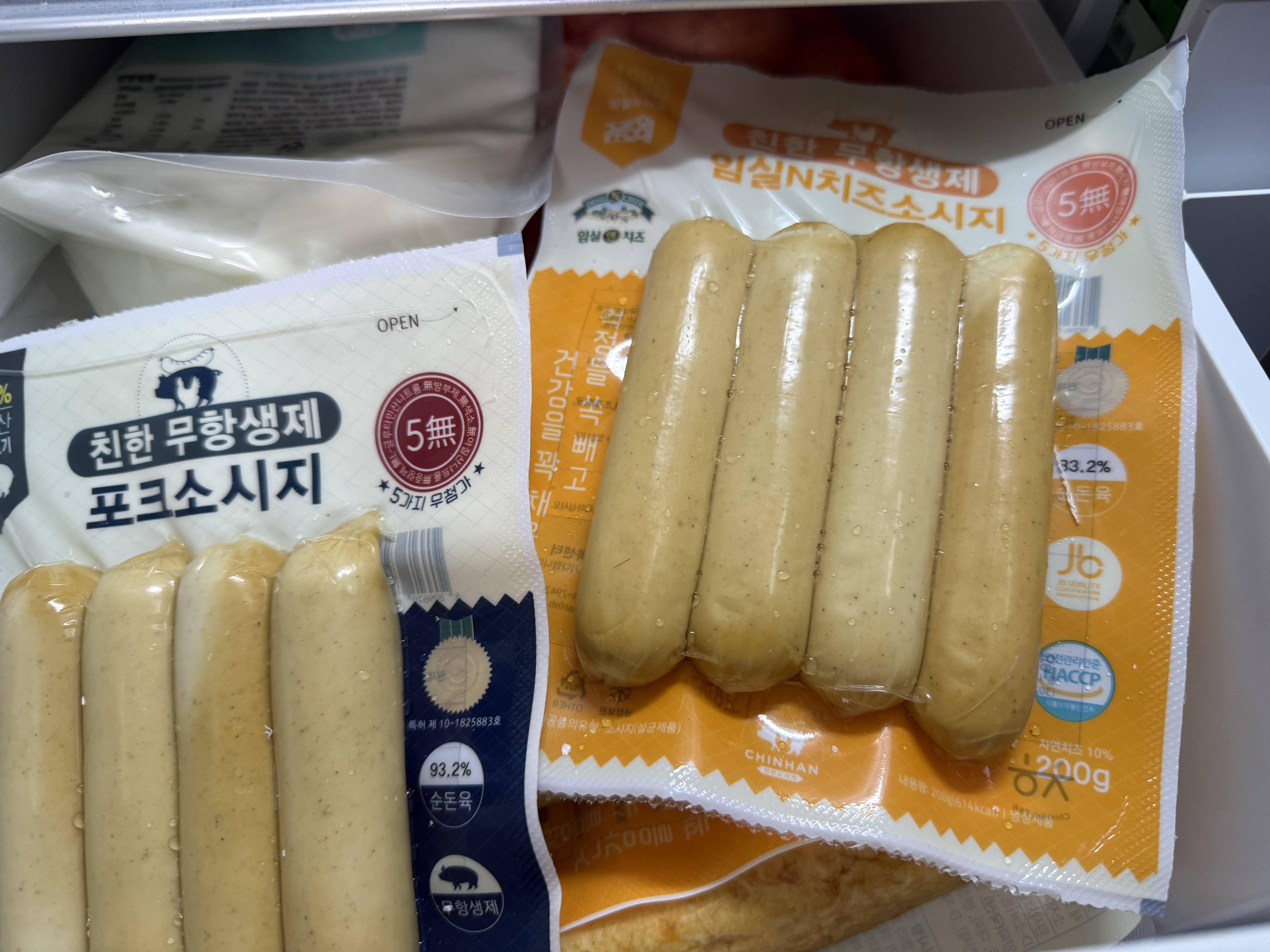 친한 무항생제 임실N치즈(4팩) & 포크(2팩) 소시지 세트-1