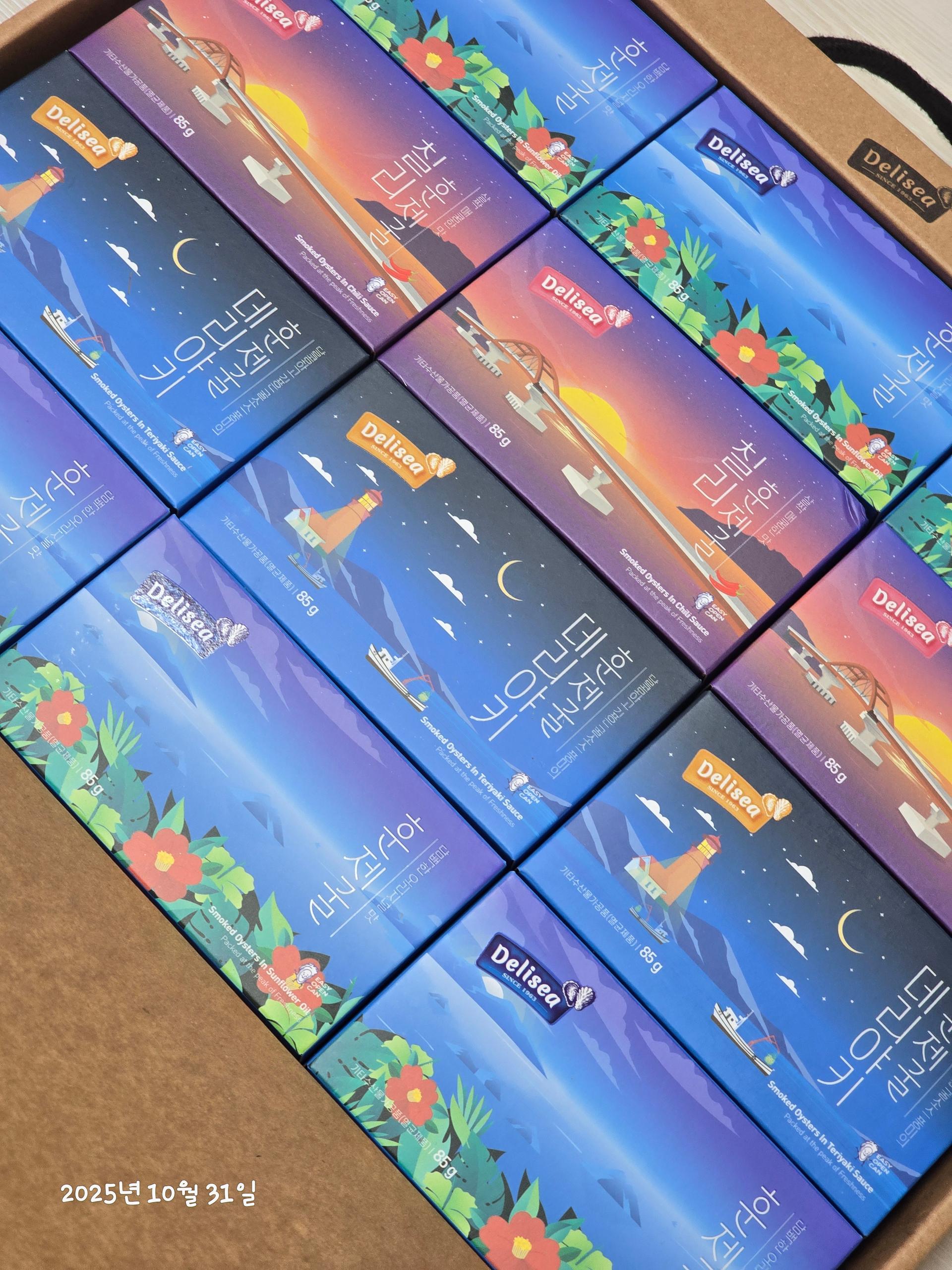 델리씨 훈제굴 통조림 선물세트 85g × 12캔