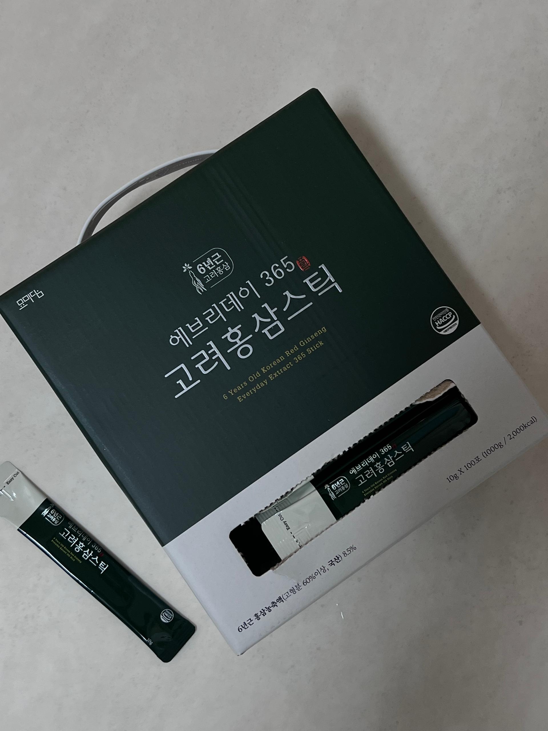 묘미담 6년근 에브리데이365 고려홍삼스틱 100포