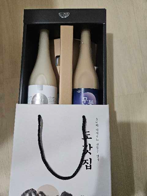 문득 무화과 탁주 500ml 1병 + 희어라 연 500ml 1병 선물세트