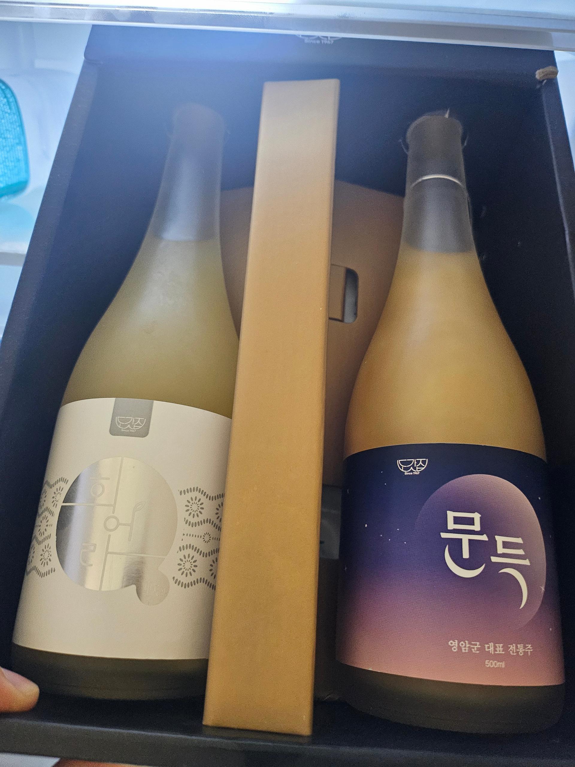 문득 무화과 탁주 500ml 1병 + 희어라 연 500ml 1병 선물세트