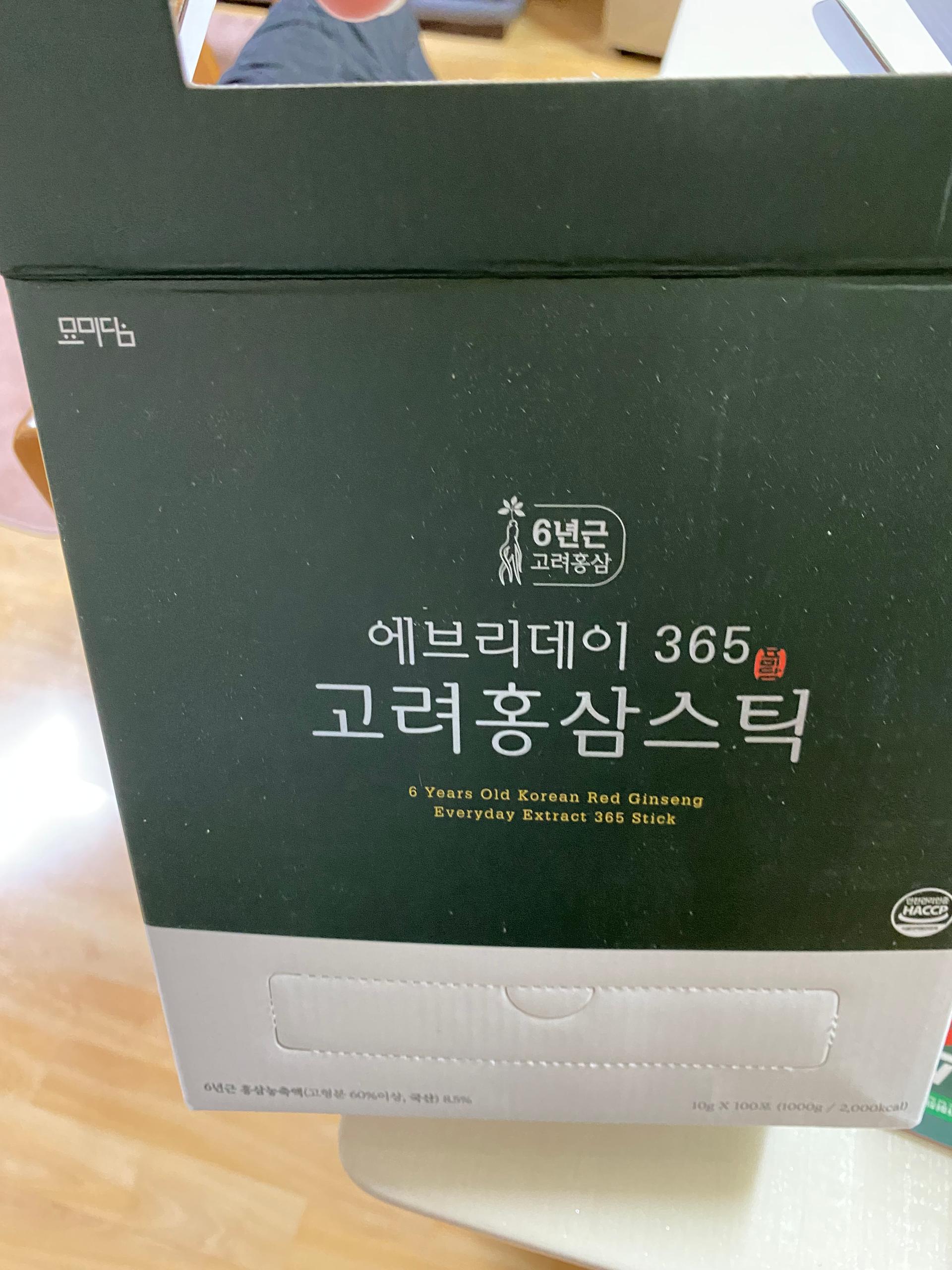 묘미담 6년근 에브리데이365 고려홍삼스틱 100포