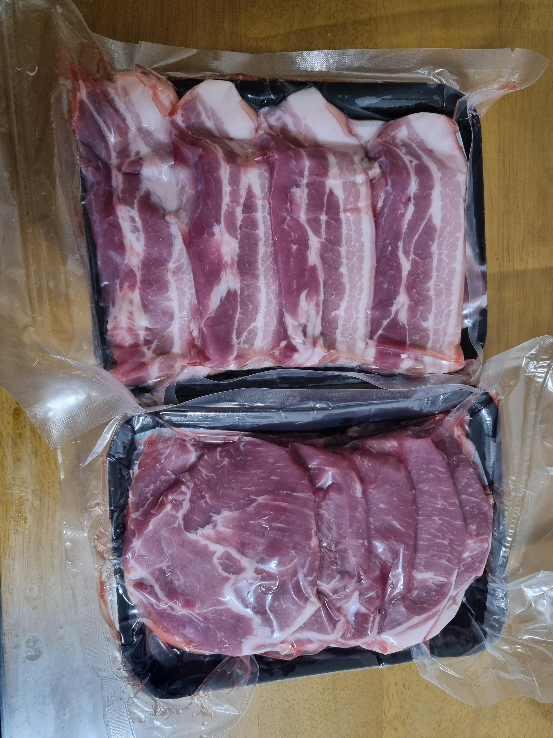 100% 국내산 한돈세트 최대 1.8kg 증정