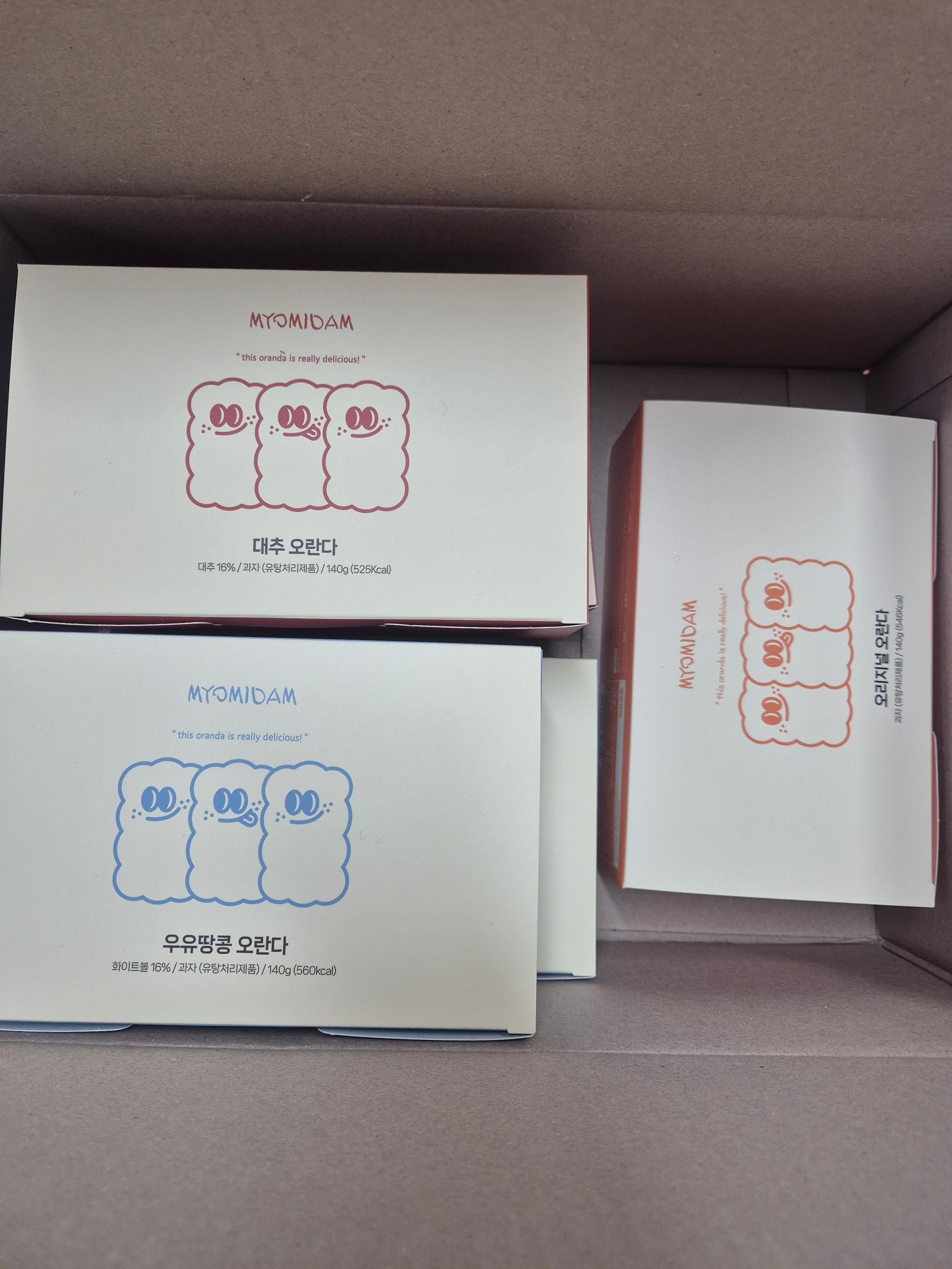 묘미담 말랑촉촉 오란다 6박스(오리지널/우유땅콩/대추)