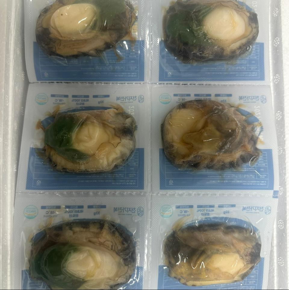 손질전복 12마리 (6마리 x 2팩)