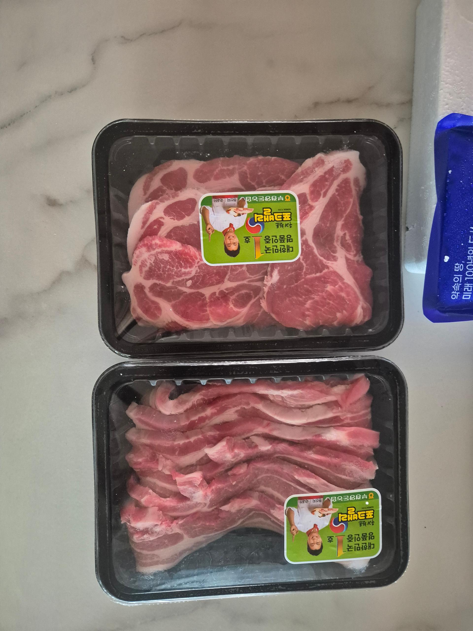 통영 명품 한돈 선물세트 (삼겹 500g+목심 500g) + 부위별 100g 추가 증량