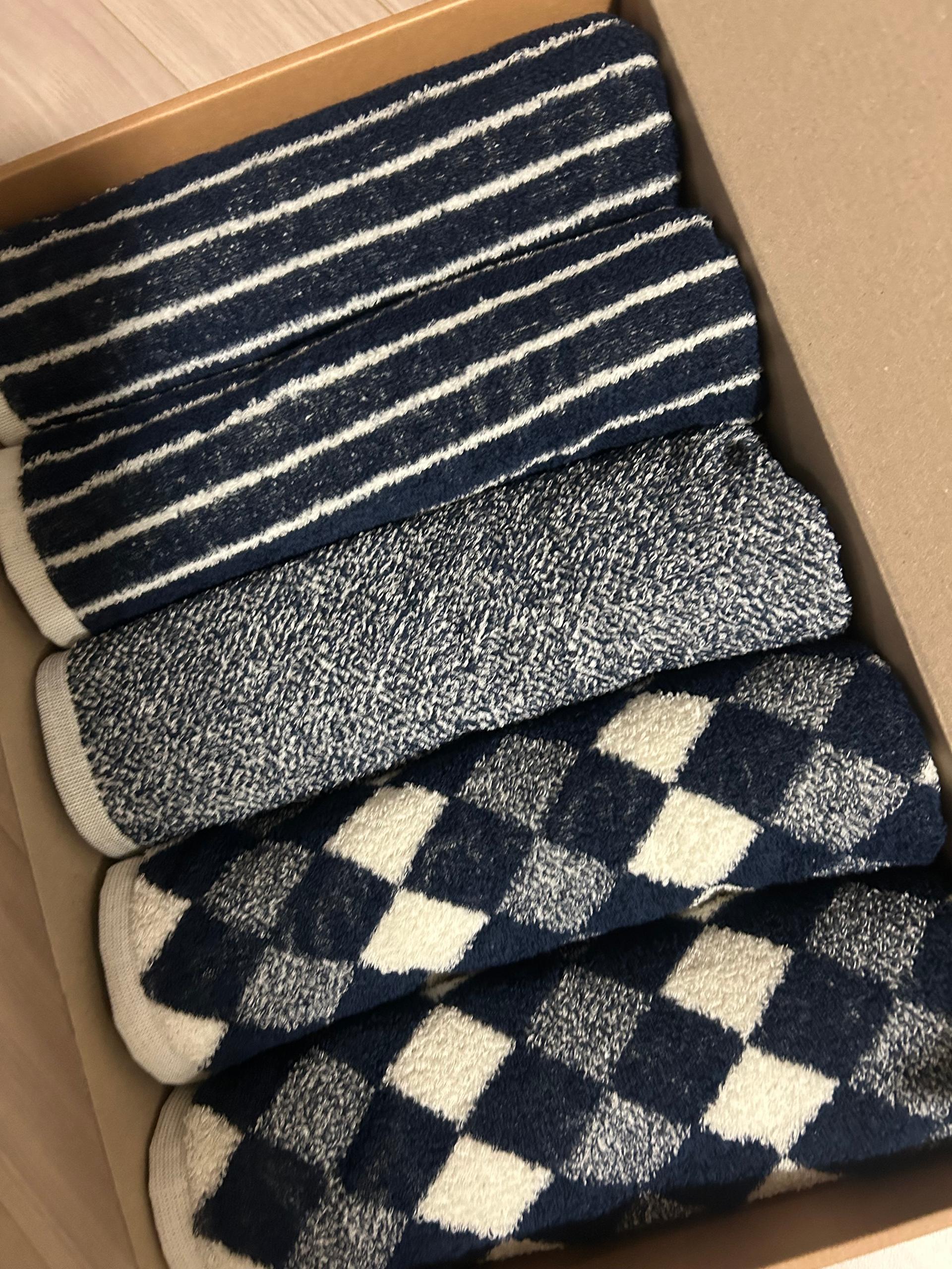 클라우망 60수코마사 선염 호텔수건 × 5장세트(+포장박스)