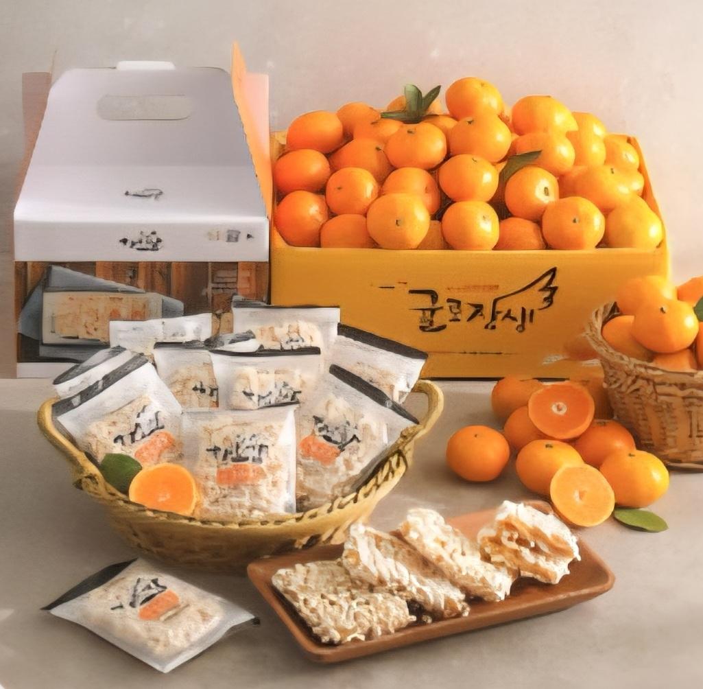 [연말한정! 감귤/과즐 개별 발송] 제주감귤 4kg (1박스)+감귤과즐 24봉 선물세트