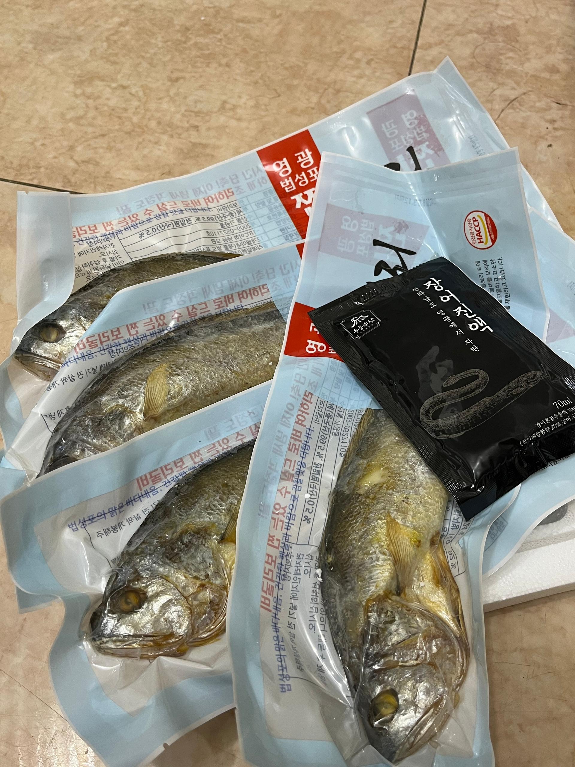 영광 전통 찐보리굴비(찐부세) 4마리 (약 760g) + 장어즙 2포 추가증정 