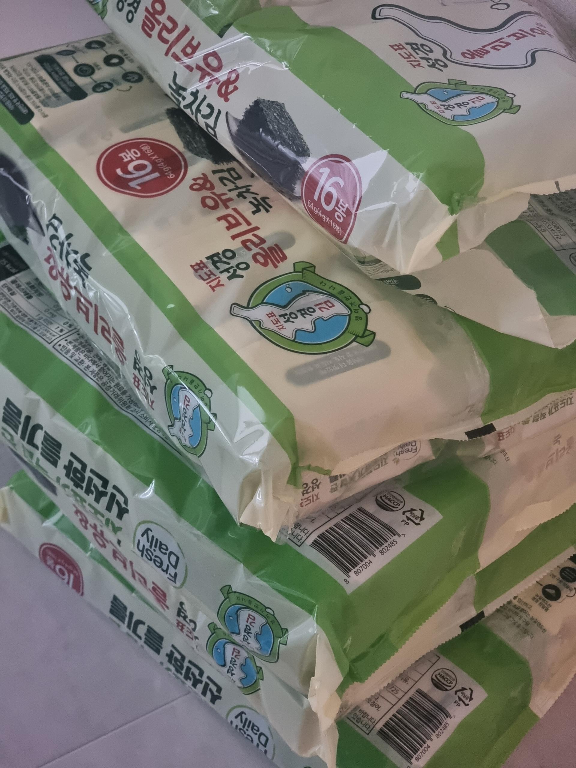 지도표 성경김_올리브&녹차식탁김 4g × 16봉 × 8봉 (128봉/1BOX)