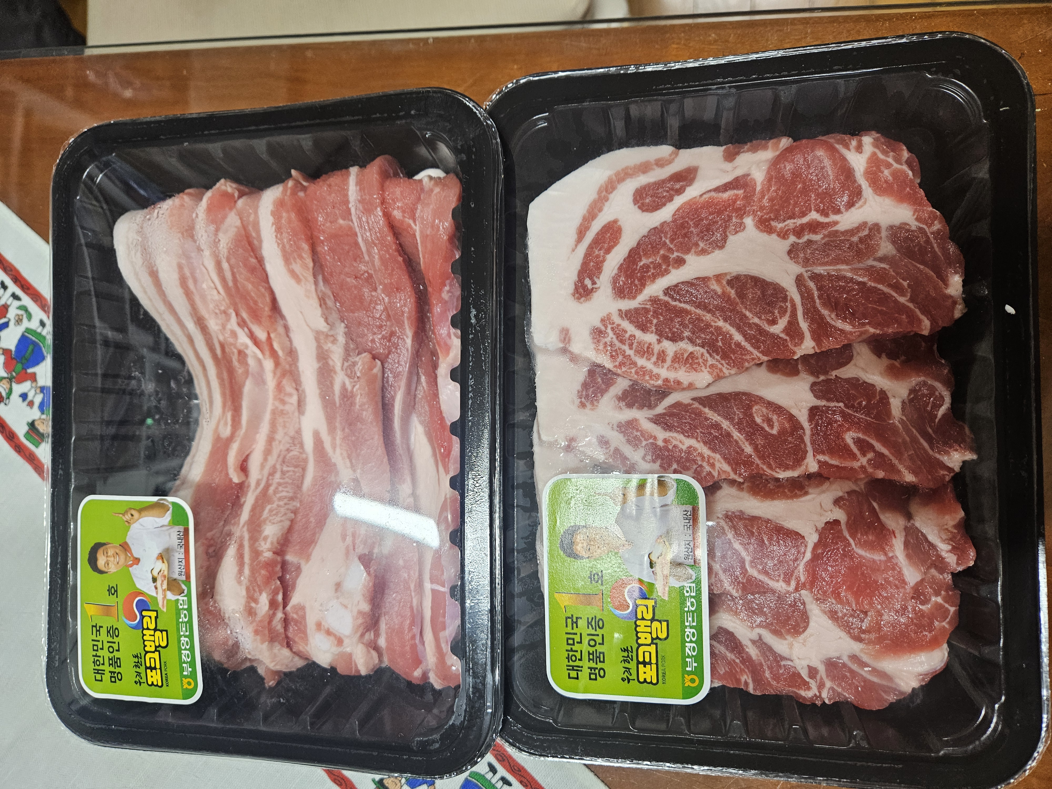 통영 명품 한돈 선물세트 (삼겹 500g+목심 500g) + 부위별 100g 추가 증량