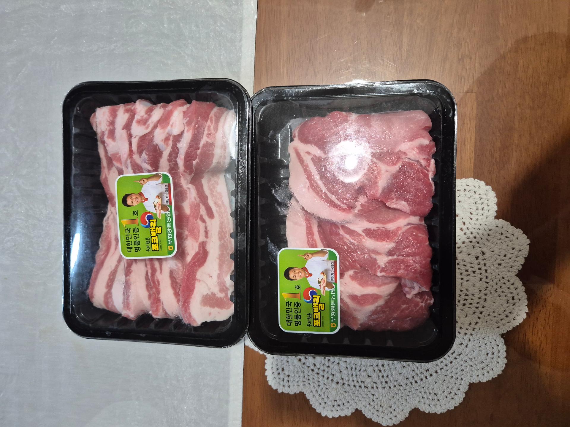 통영 명품 한돈 선물세트 (삼겹 500g+목심 500g) + 부위별 100g 추가 증량