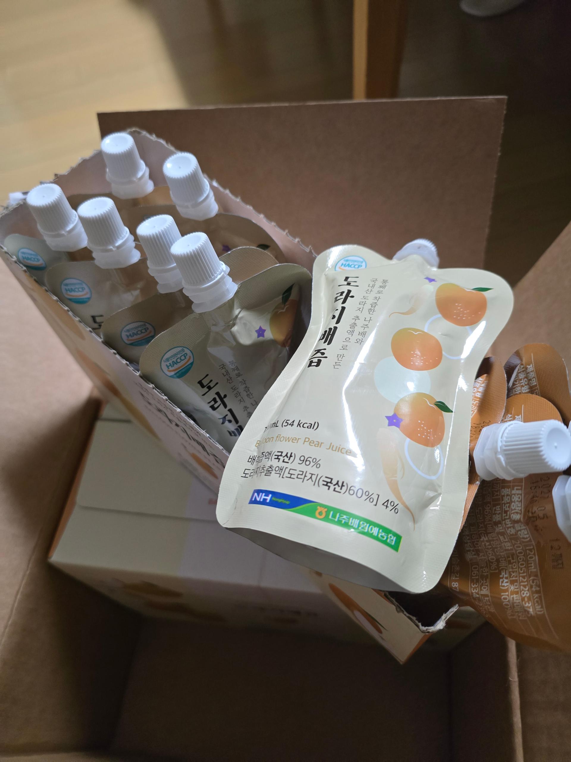 나주배 100% 착즙 배즙(순수&도라지) 30포