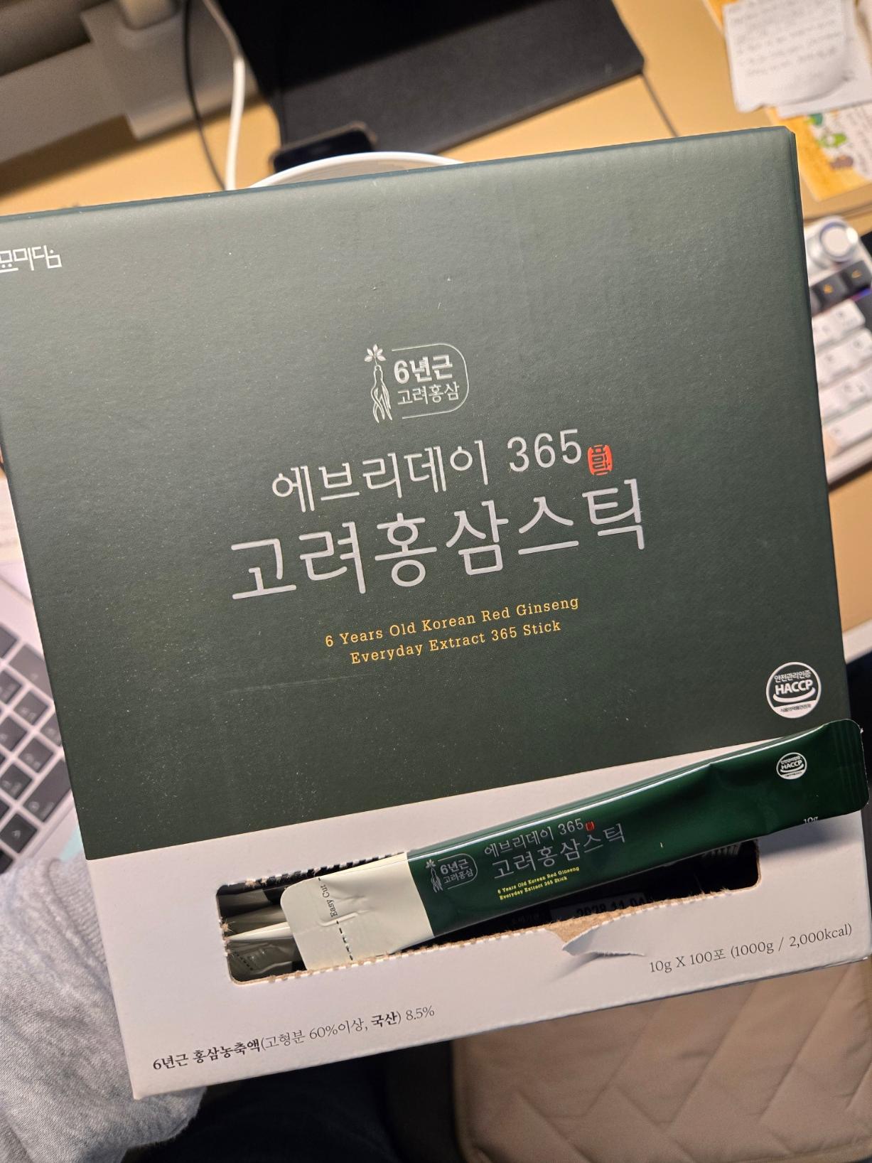 묘미담 6년근 에브리데이365 고려홍삼스틱 100포