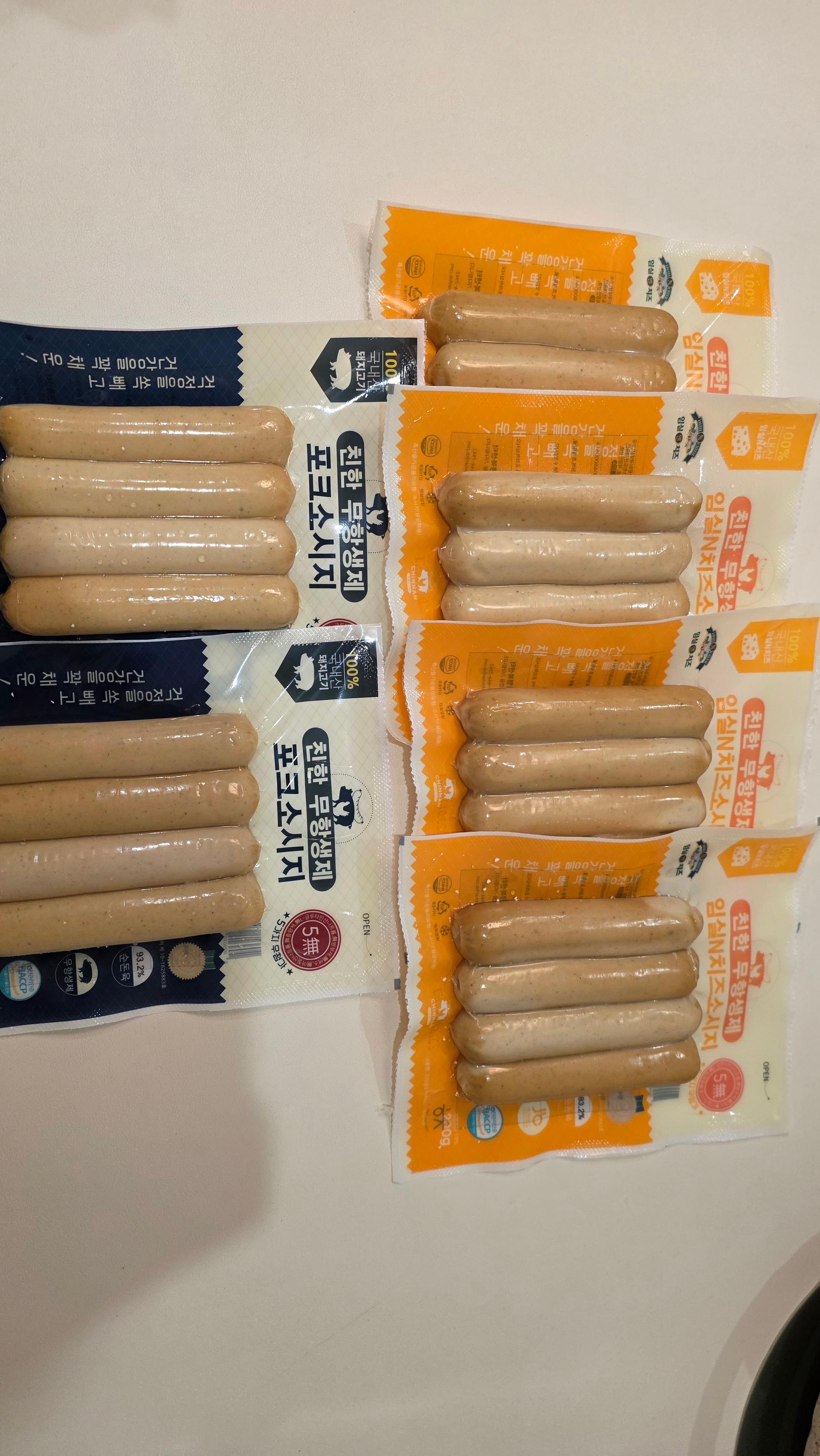 친한 무항생제 임실N치즈(4팩) & 포크(2팩) 소시지 세트