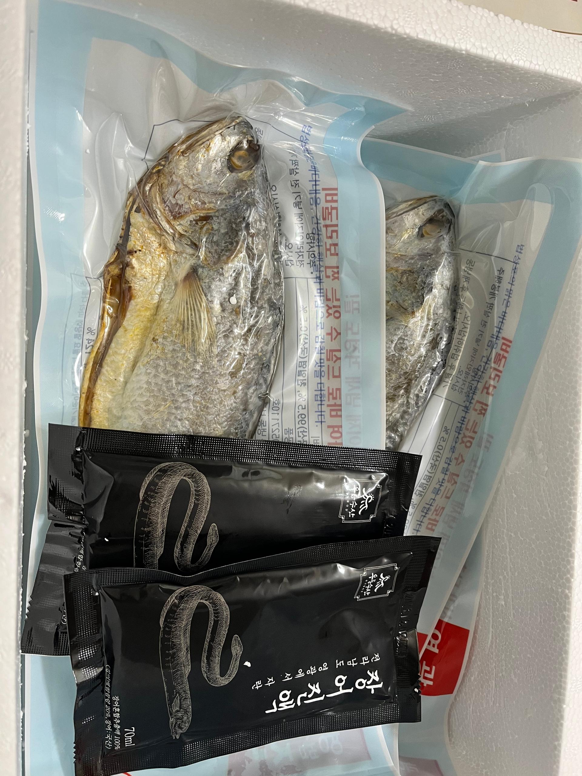 영광 전통 찐보리굴비(찐부세) 4마리 (약 760g) + 장어즙 2포 추가증정 