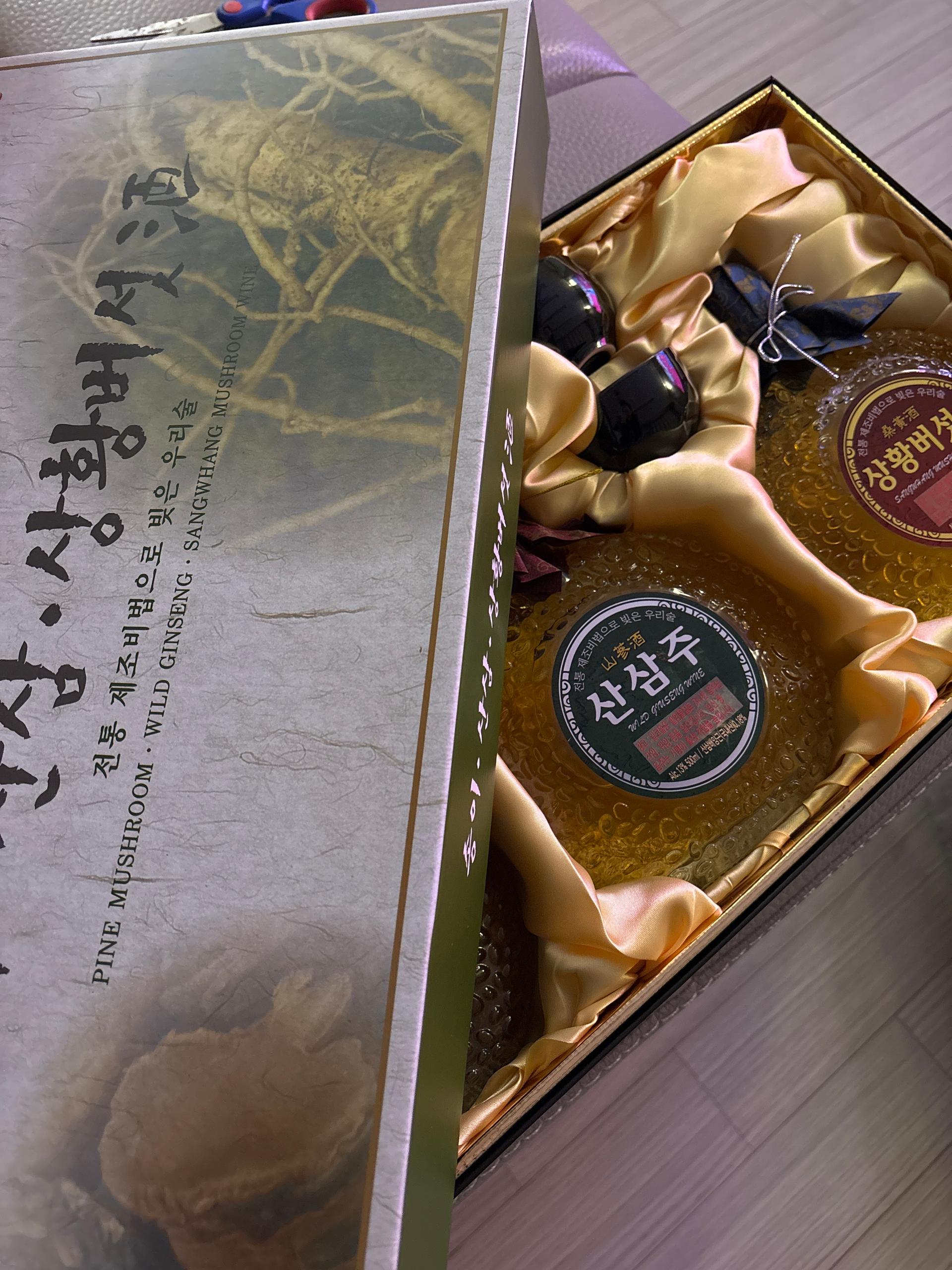 백운주가 전통주 백운명주 30호 선물세트(송이·산삼·상황버섯)