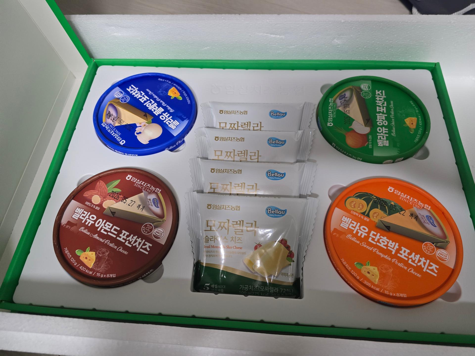 임실치즈농협 3호 선물세트 (포션&슬라이스 치즈 8개)