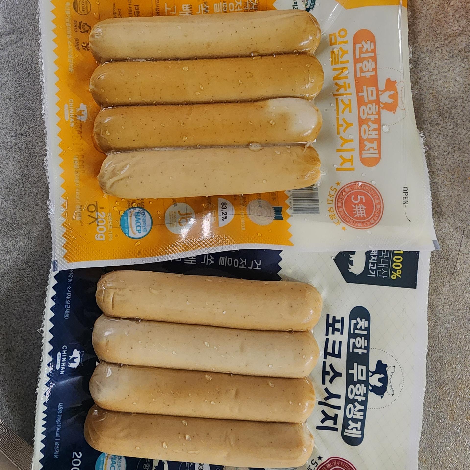 친한 무항생제 임실N치즈(4팩) & 포크(2팩) 소시지 세트