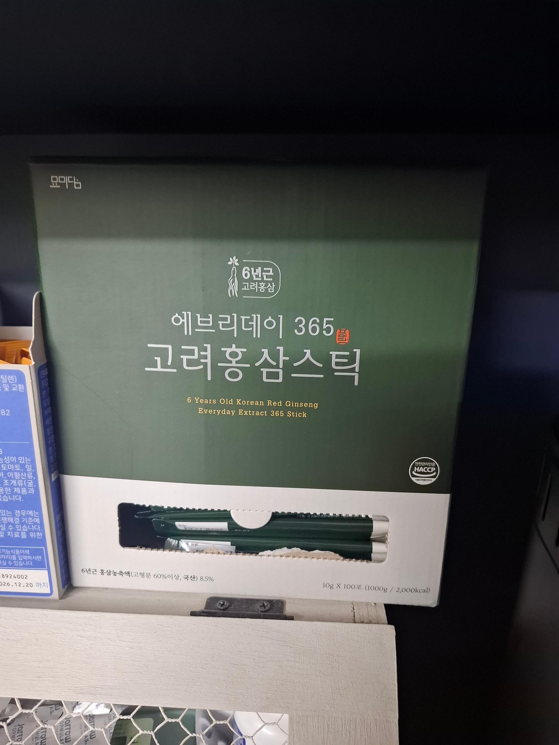 묘미담 6년근 에브리데이365 고려홍삼스틱 100포