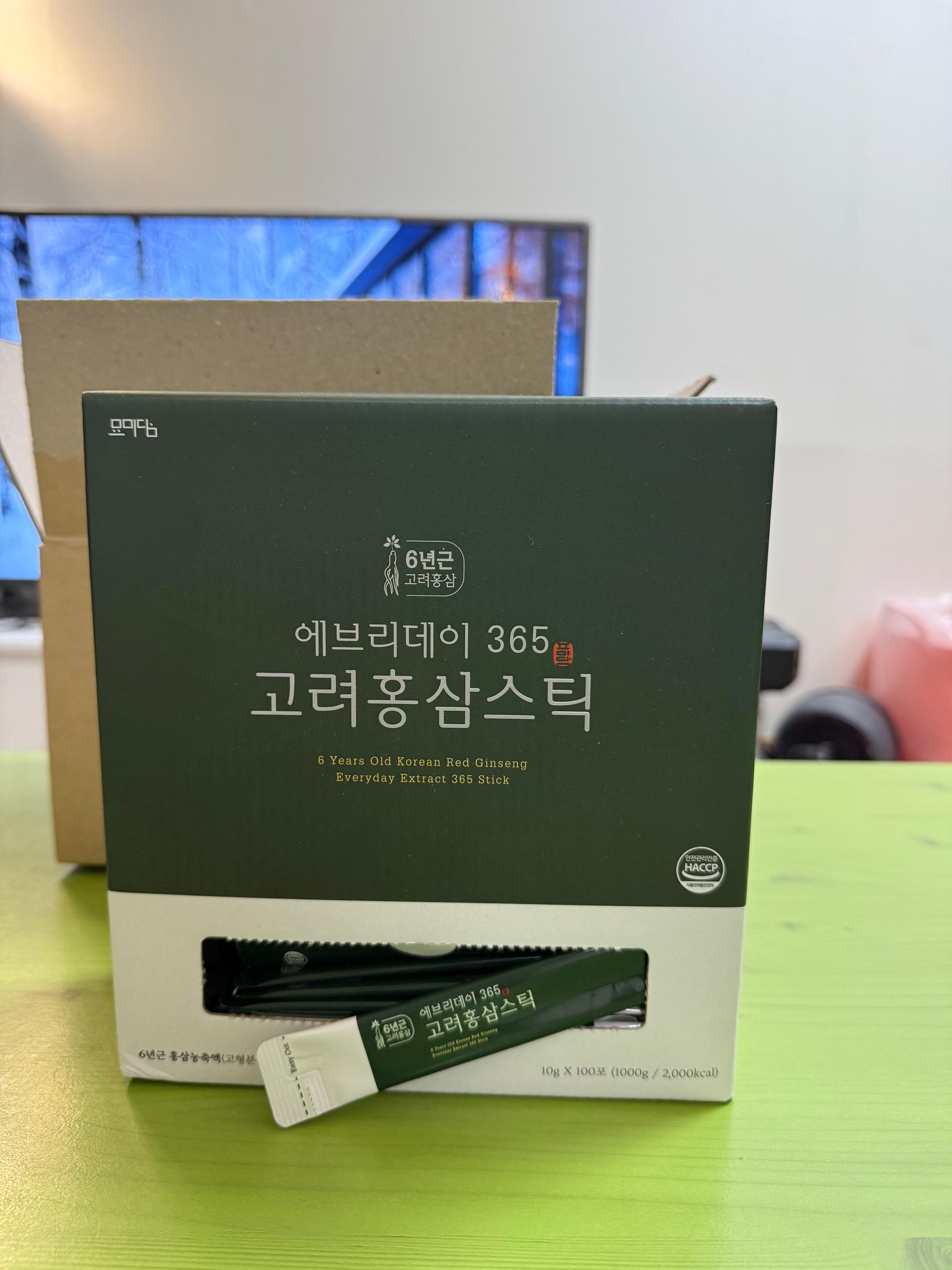 묘미담 6년근 에브리데이365 고려홍삼스틱 100포