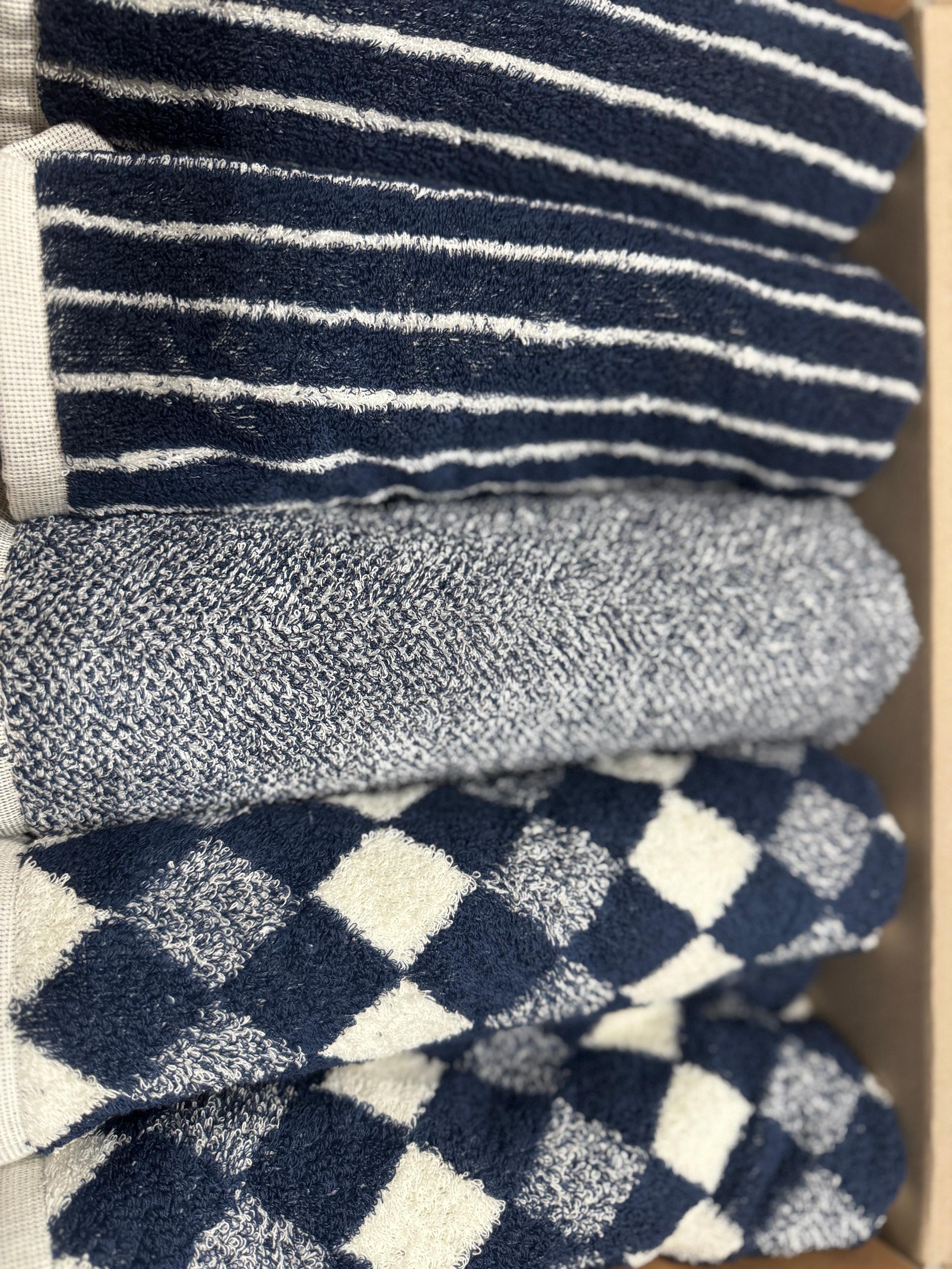 클라우망 60수코마사 선염 호텔수건 × 5장세트(+포장박스)