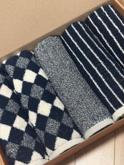 클라우망 60수코마사 선염 호텔수건 × 5장세트(+포장박스)-1