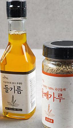 들기름 180ml+생들기름 180ml+들깨가루 120g 3종 선물세트-1
