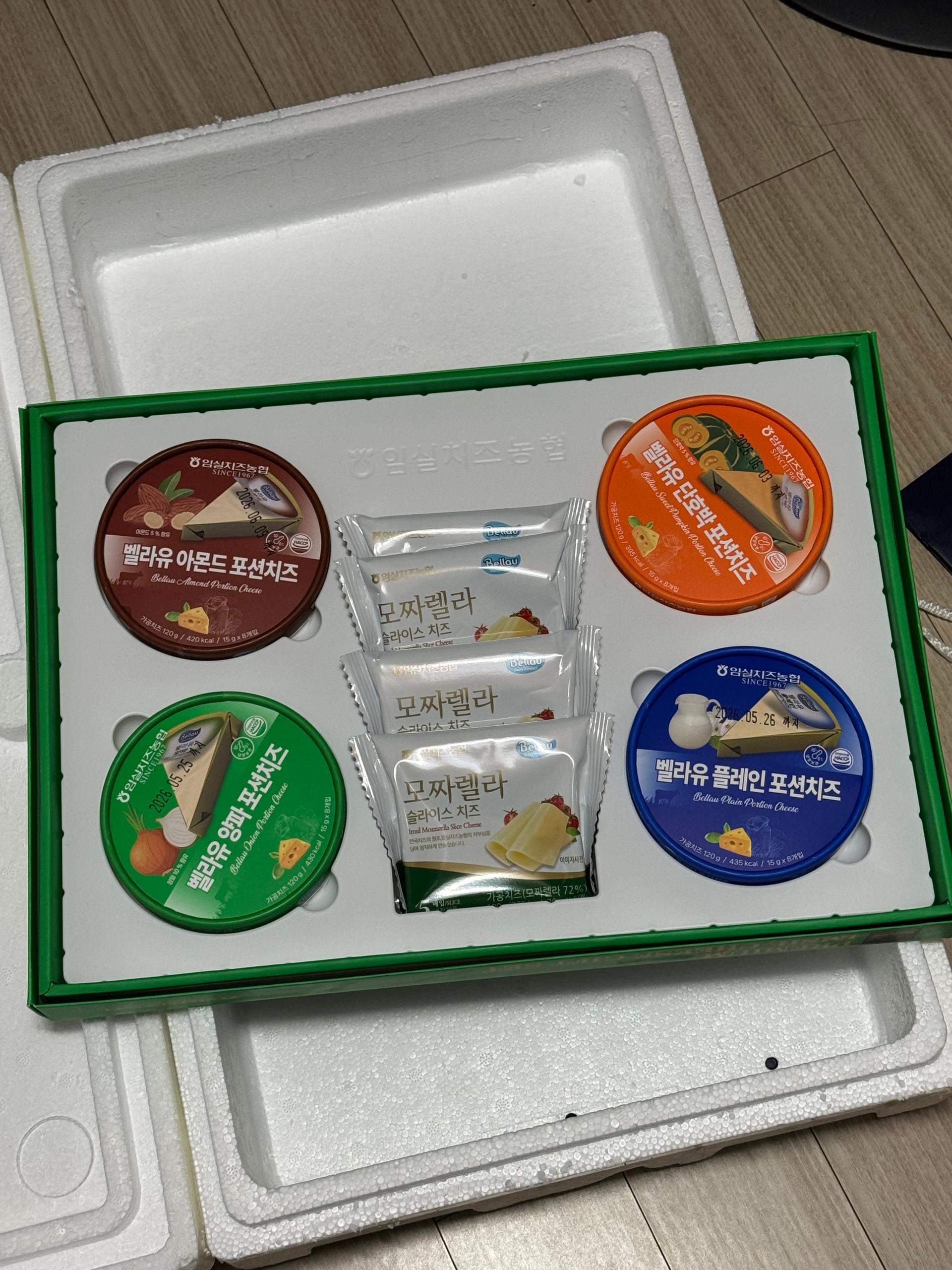 임실치즈농협 3호 선물세트 (포션&슬라이스 치즈 8개) 이미지