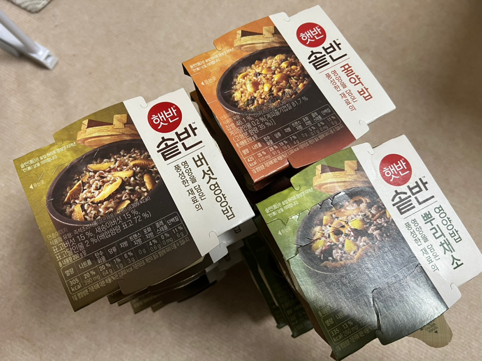 한끼든든 CJ꾸러미(솥반, 3종 각 5개씩)