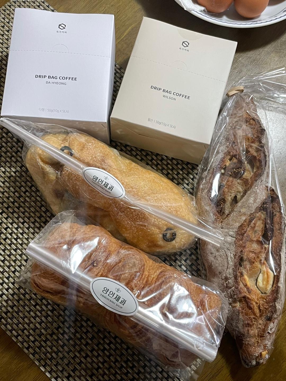 양인제과 건강 빵 3종 + 육각커피 드립백 2종 세트