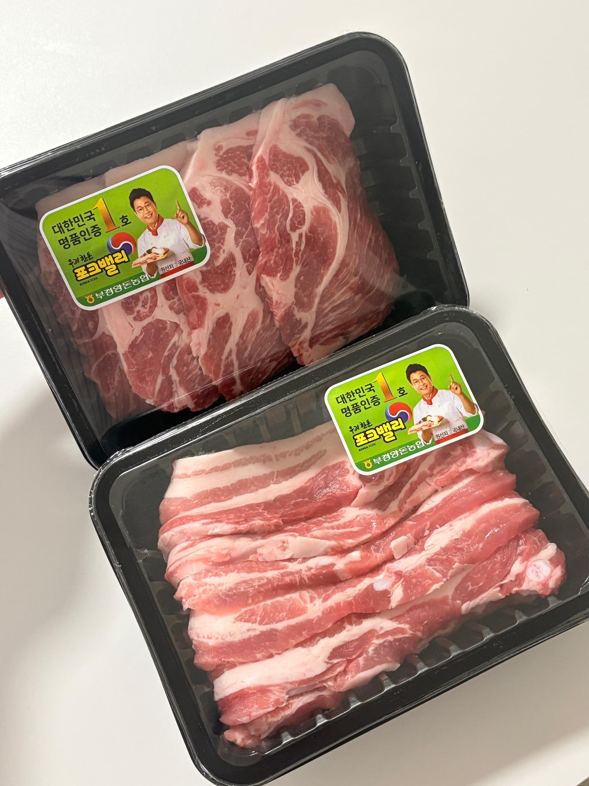 통영 명품 한돈 선물세트 (삼겹 500g+목심 500g) + 부위별 100g 추가 증량