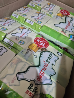 지도표 성경김_올리브&녹차식탁김 4g × 16봉 × 8봉 (128봉/1BOX)-2