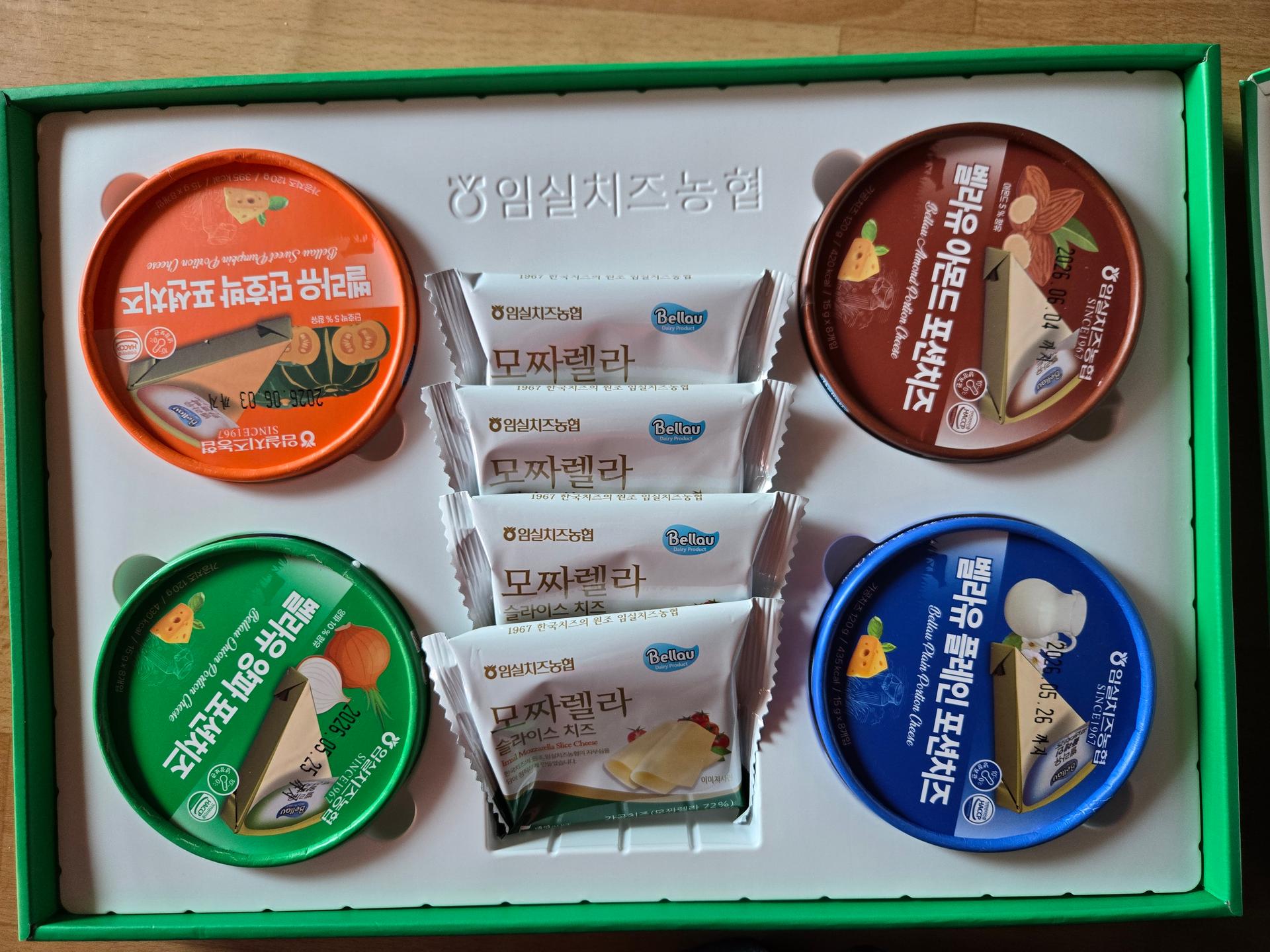 임실치즈농협 3호 선물세트 (포션&슬라이스 치즈 8개)