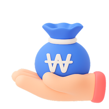 돈주머니를 들고 있는 손 이미지